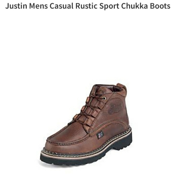 justin men's casual chukka boots